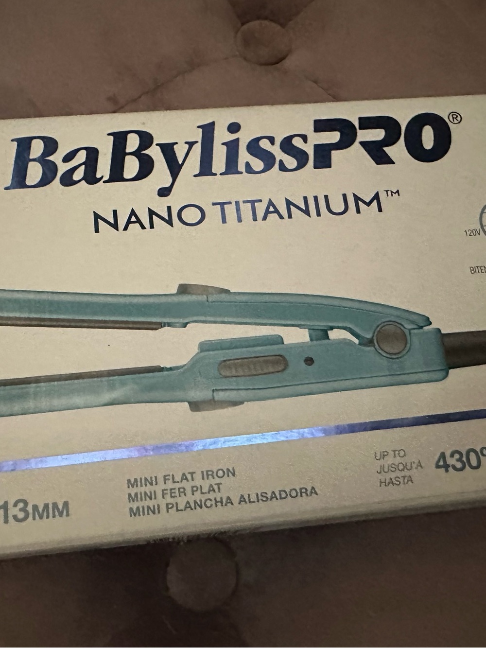 BaBylissPRO Nano Titanium Mini Flat Iron - Teal